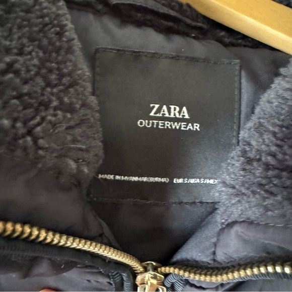 Zara puffer coat black- winter coat / jacket - Picture 6 of 9